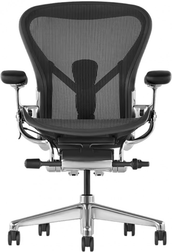 Эргономичное кресло Herman Miller Aeron (цвет Graphite, полированная крестовина)