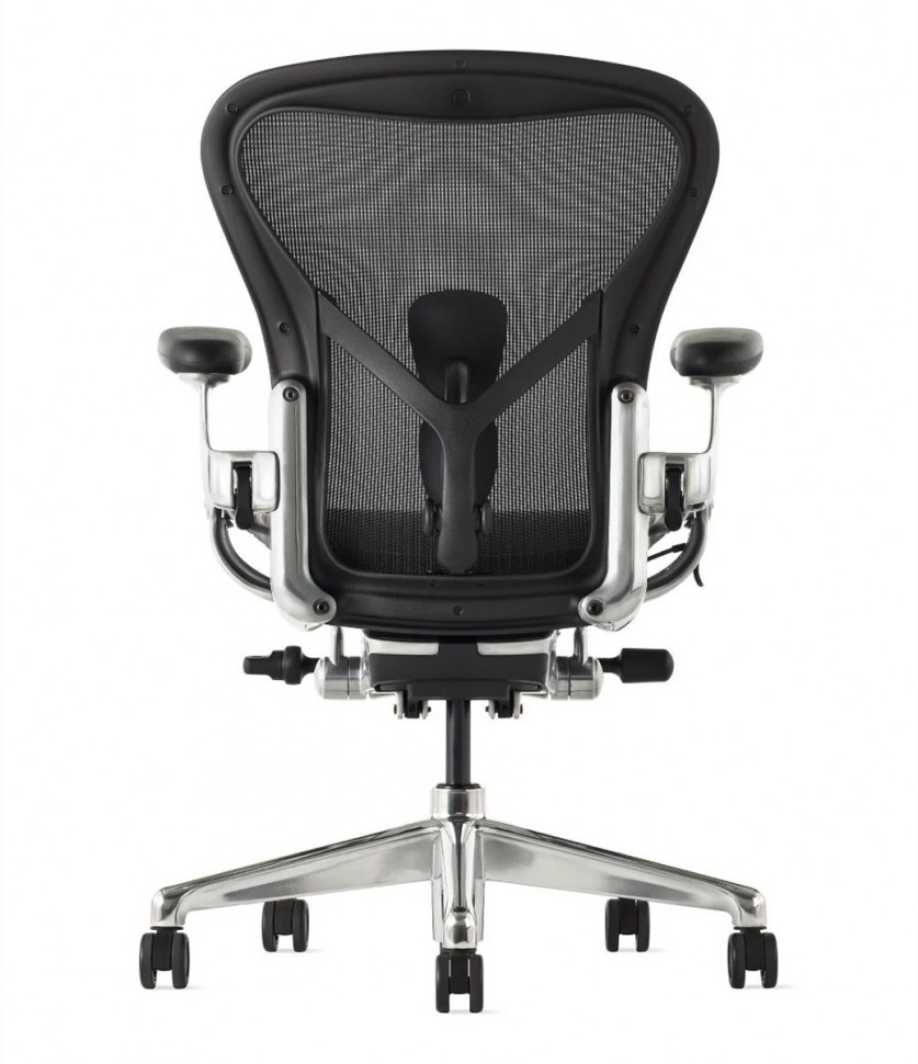 Эргономичное кресло Herman Miller Aeron (цвет Black Onyx, полированная крестовина)