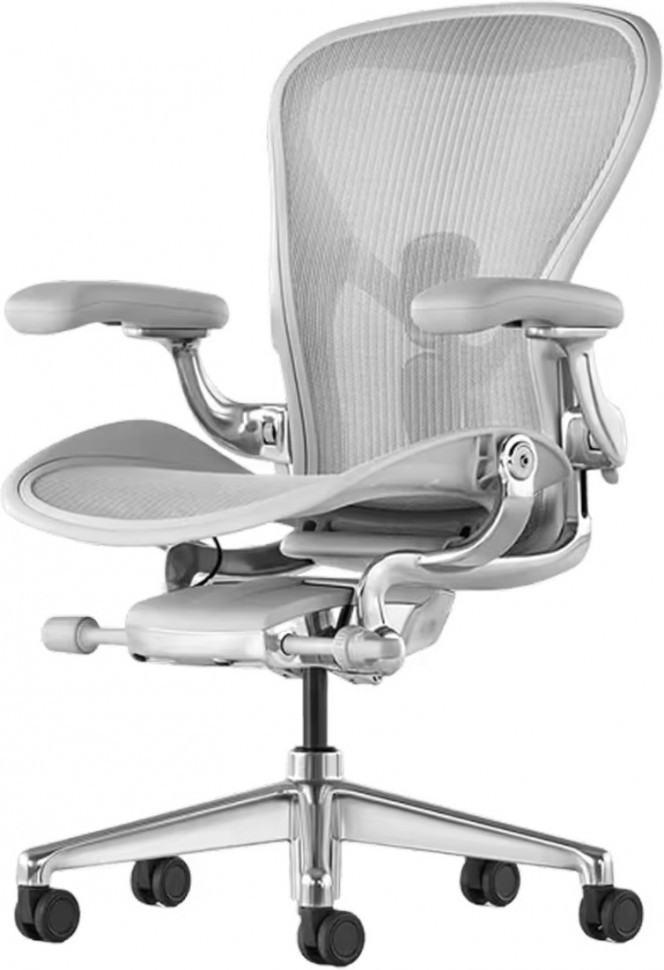 Эргономичное кресло Herman Miller Aeron (цвет Mineral, полированная крестовина)