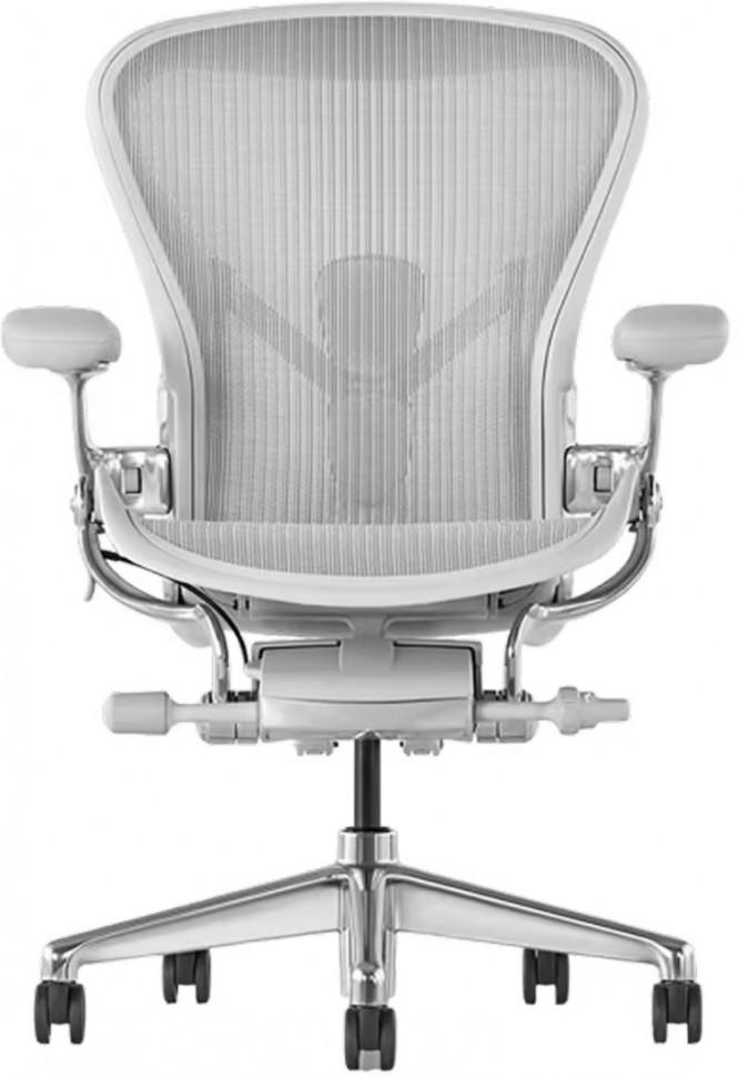 Эргономичное кресло Herman Miller Aeron (цвет Mineral, полированная крестовина)